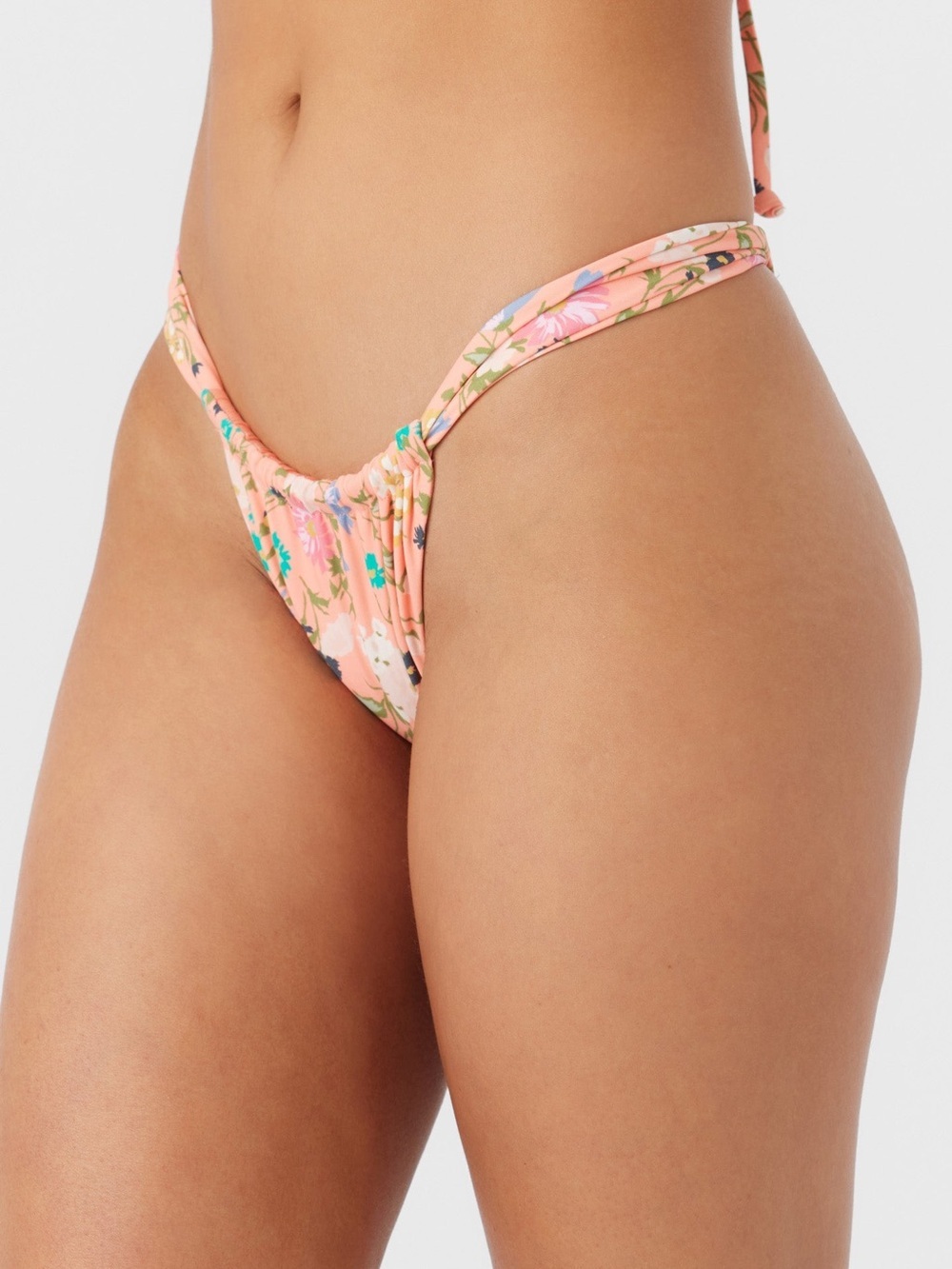 O’Neill Kelly Floral Solimar Medium Bikini Bottoms NWT Peach Floral Size M - Picture 3 of 7